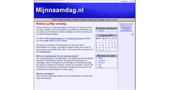 Desktop Screenshot of mijnnaamdag.nl